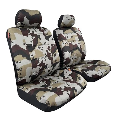 Cotton Canvas Seat Covers For SSANGYONG MUSSO Urban Camouflage Front Pair - image 1 of 3