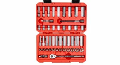 TEKTON 3/8 Inch Drive 6-Point Socket, RATCHET SET Metric & SAE Set, 47-Piece  - Image 1 of 4
