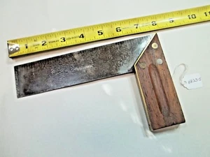 Red Diamond Vintage Woodworkers 6" Square, Wooden Handle Steel Blade, USA - Picture 1 of 6