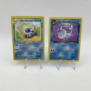 Vaporeon chiaro, Vaporeon oscuro, carte Pokémon vintage - Foto 1 di 5