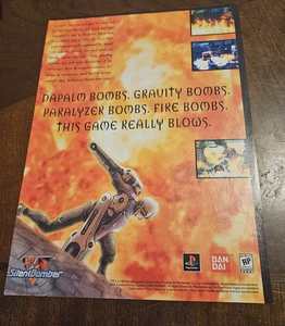 Silent Bomber Sony PlayStation PS1 Napalm Print Ad/Poster Official Promo Art - Picture 1 of 1