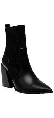 New Wild Pair Trinityy Black Knit Pointed Toe Pull-On Booties Women’s 9.5M - Image 1 of 4