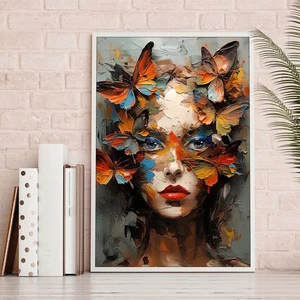 Colorful Artwork Woman Canvas Paintings Abstract Poster & Print Canvas Wall Art - Picture 1 of 6