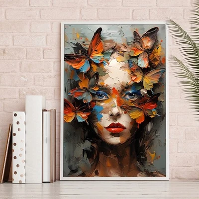 Colorful Artwork Woman Canvas Paintings Abstract Poster & Print Canvas Wall Art - Image 1 of 4