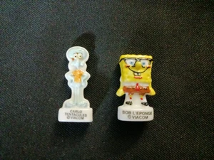 Collectible Fève/Bean Ceramic Spongebob Squarepants & Squidward (bob l'eponge) - Picture 1 of 2