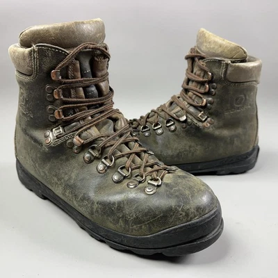 Vintage Scarpa Boots Mens Size EU 43.5 Brown Leather Hiking Vibram Italy 86177 - Image 1 of 4