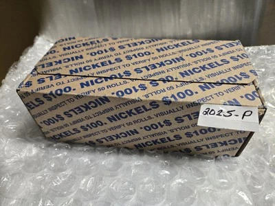 🇺🇸 2025- P Jefferson Nickel Full Box 50 Rolls OBW BU LOW MINTAGE YEAR! BUY NOW - Image 1 of 4