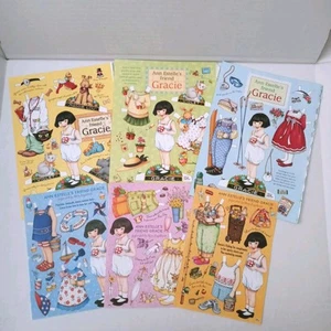 Mary Engelbreit Gracie Paper Dolls Ann Estelles Friend Uncut Pulls Set Of 6 - Picture 1 of 9