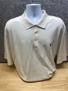Polo Ralph Lauren Men's XXL White Pima Cotton Polo Golf Short Sleeve Preppy - Picture 1 of 11