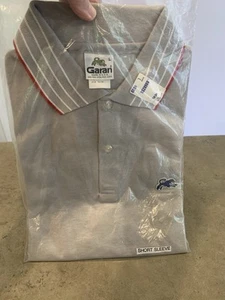 Vintage Garan Poloshirt Herren Large Grau 70er 80er Classic Made In USA - Bild 1 von 5
