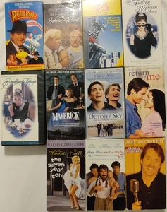11 VHS Family Roger Rabbit Inherit the Wind Short Circuit Audrey Hepburn Story - Picture 1 of 23
