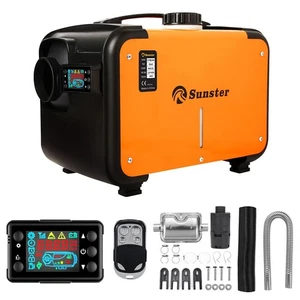 Diesel Air Heater Night Heater LCD For Trucks Boats Motorhome Van 8KW 12V 24V UK - Picture 1 of 12