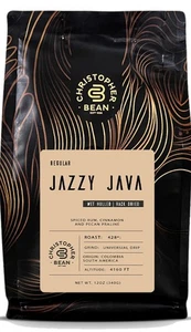 Christopher Bean Jazzy Java Ground Coffee Cinnamon & Pecan Flavors Coffee Bag - Picture 1 of 5