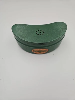 Caja de cebo cinturón de hojalata verde Shakespeare vintage ¡Bonita! Foto 1 de 4