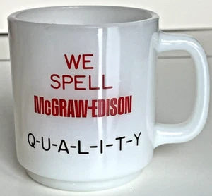 Glasbake Becher Tasse We Spell McGraw Edison Qualität Batterie Produkte NJ NC Vintage 80er - Bild 1 von 10