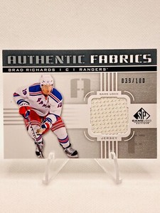 Brad Richards 2011-12 SP Game Used Authentic Fabrics Patch /100