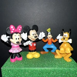 Disney Mickey Mouse & Friends PVC Toy Figures Lot 4 Cake Toppers poseable - Picture 1 of 5