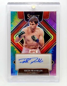 2022 Panini Select Signatures UFC Rich Franklin AUTO Tie-Dye Prizm #11/25 