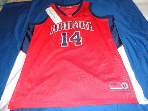 Colosseum Athletics Fresno State Bulldogs #14 2XL ADULT NCAA Basketball Jersey Cover