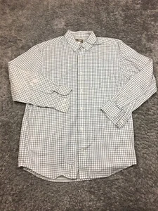 Duluth Trading Button Up Shirt Mens Size Medium Off White Bleached Work Shirt - Picture 1 of 12