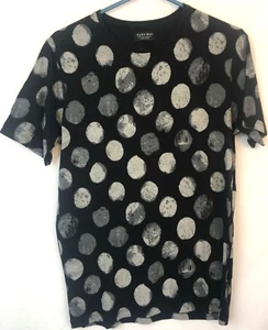 Zara Man Black Moon Abstract Tshirt Size Eur S USA S Mex 38 - Imagen 1 de 5