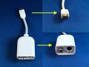 OEM Apple Mac male Mini-VGA to female S-Video/RCA Composite Adapter M9109G/A - Picture 1 of 5