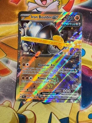 Pokémon TCG Iron Boulder ex - SV05 Temporal Forces: 099/162 Illustration Rare NM - Image 1 of 2