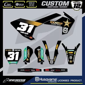 HUSQVARNA TC50 TC65 MOTOCROSS GRAPHICS PERSONALIZADO MX KIT DE GRÁFICOS 50 65 ROCKSTAR 22 - Imagen 1 de 7