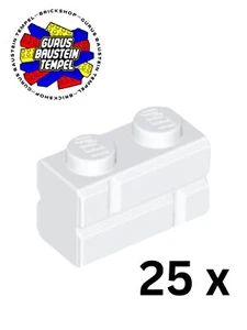 LEGO 25 x mattoncino da muro 98283 1x2 1x2 bianco con winter wall snow stone mattoncino NUOVO - Foto 1 di 1