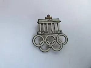 Abzeichen mit Nadel, XI. Olympiade Berlin 1936, Paulmann & Crone Lüdenscheid !!! - Bild 1 von 3