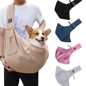 Pet Carrier Shoulder Bag Dog Cat Sling Puppy Tote Pouch Travel Hands Carry UK - Picture 1 of 8