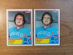 GEORGE BRETT 1983 TOPPS "ALL-STARS" BASEBALL CARDS (2)-#388-ROYALS-MLB HOFer ⚾🔥