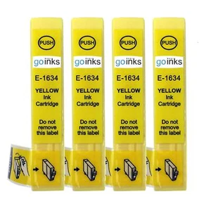 4 Yellow Ink Cartridges non-OEM to replace T1634 (16XL) Compatible for Printers - Picture 1 of 2