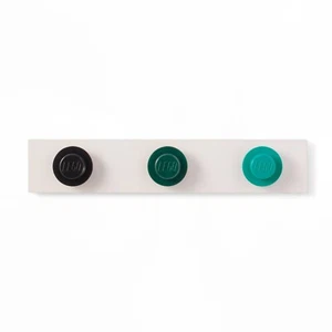 LEGO Knobs Wall Hanger Rack Black/Green/Teal - LEGO Collection x Target - Picture 1 of 3