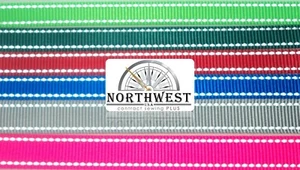 Heavy Nylon Webbing Strapping 1 to 50 yards - 3/4" & 1" Widths Reflective Stitch - Picture 1 of 8