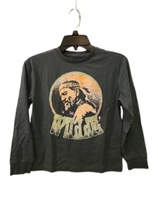New Willie Nelson Circle Photo Gap Kids Size Medium Long Sleeve Green Tee - Picture 1 of 3