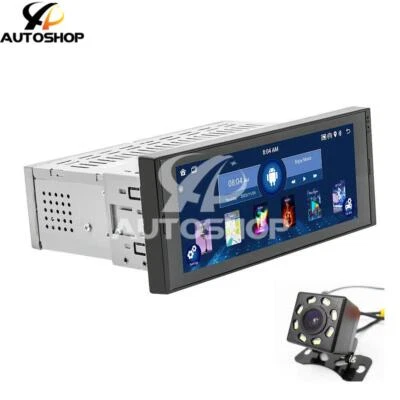 For Apple CarPlay Android Auto Bluetooth Player Camera 1 Din Car Stereo Radio - Image 1 of 4