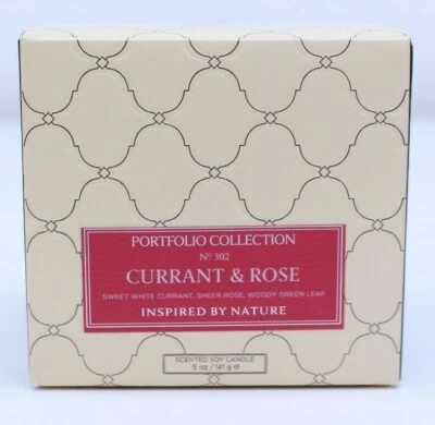 Vela perfumada de lujo Aquiesse soja cartera EE. UU. 5 OZ #302 grosella y rosa dulce  Foto 1 de 4