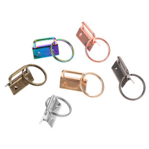  50 Pcs Ribbon Tail Clamp Carbon Steel Jewelry Kits Key Fob Hardware