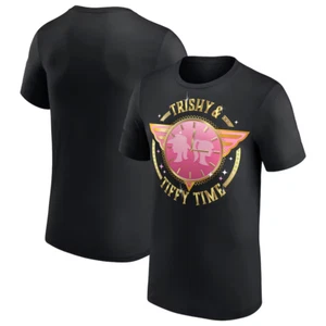 Black Trish Stratus & Tiffany Stratton Trish and Tiffy Time T-Shirt - Picture 1 of 4