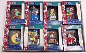 Traditions Collectable Hand Painted Gift Ornament Lot of 8. EUC. Vintage - Picture 1 of 12