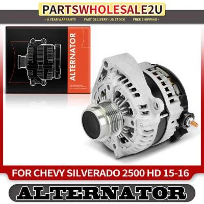 Alternator for Chevy Silverado 3500 HD GMC Sierra 2500 HD 220A 12V CW 6-Groove - Image 1 of 4