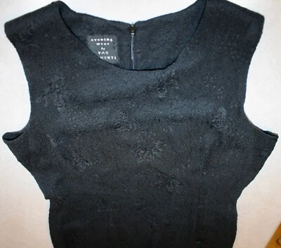 Вечерняя одежда Pat Argenti размер 8 черный цветочный креп макси платье разрез новый с Ярлыками - Изображение 1 из 4