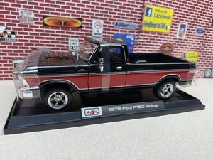 1979 Ford F150 Pick-up Truck Black & Red Special Edition NEW COLOR 1/18 Maisto - Picture 1 of 11