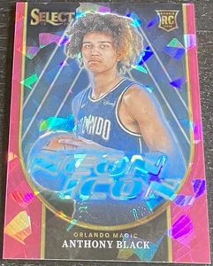 2023-24 Select #22 Anthony Black Neon Icon Pink Cracked Ice Prizm Rookie - Picture 1 of 2