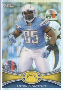 2012 Topps Chrome Refractors San Diego Chargers Football Card #208 Antonio Gates - Picture 1 of 2