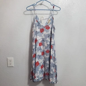 Ariat X Western Aloha Kleid Damen M blau Blumen Rüschenbesatz Hawaii Taschen - Bild 1 von 17