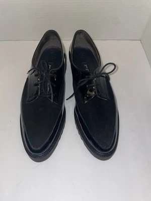 Mocasín Oxford Paul Green Soho para mujer en gamuza negra talla superior EE. UU. 10,5 Foto 1 de 4