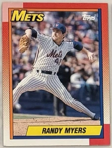 RANDY MYERS # 105 NY Mets Topps 1990 Collector MLB Baseball Card 1989 Season - Picture 1 of 2