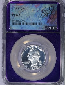 1957 Washington Quarter 25c NGC PF67 PR67 - Picture 1 of 4